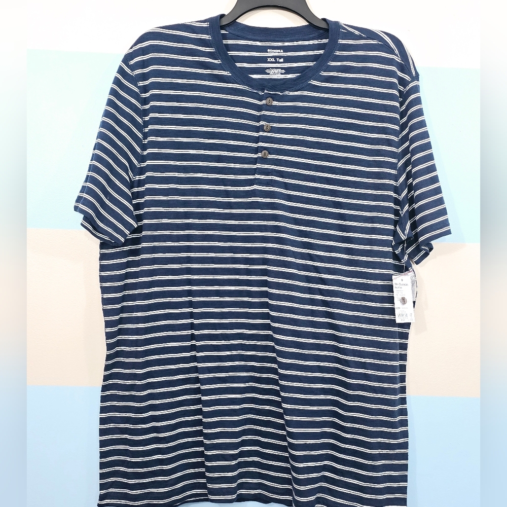 NWT Sonoma Everyday Short Sleeve Henley - Picture 2 of 6